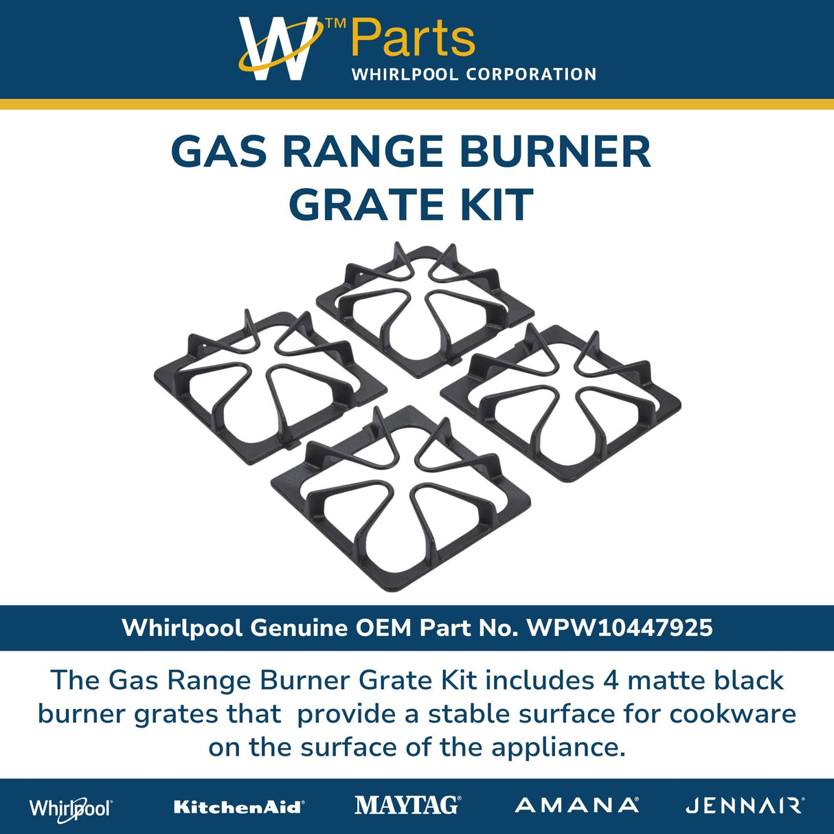 Gas Range Burner Grate Set