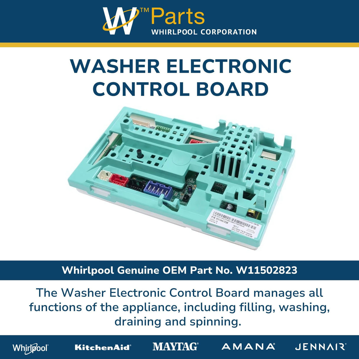 Whirlpool W11502823 Genuine OEM Washer Electronic Control Board