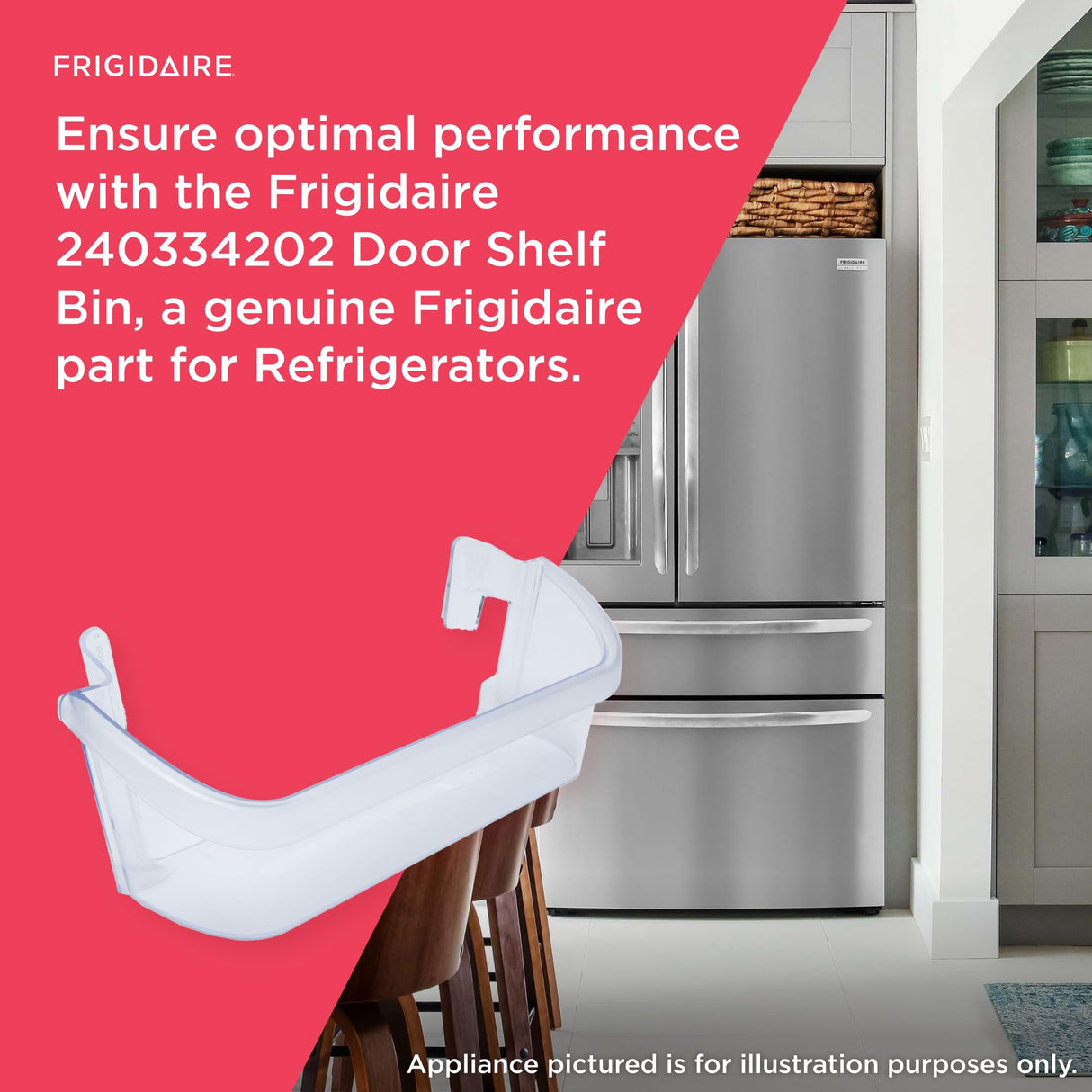 Frigidaire 240334202 Refrigerator Door Shelf Bin