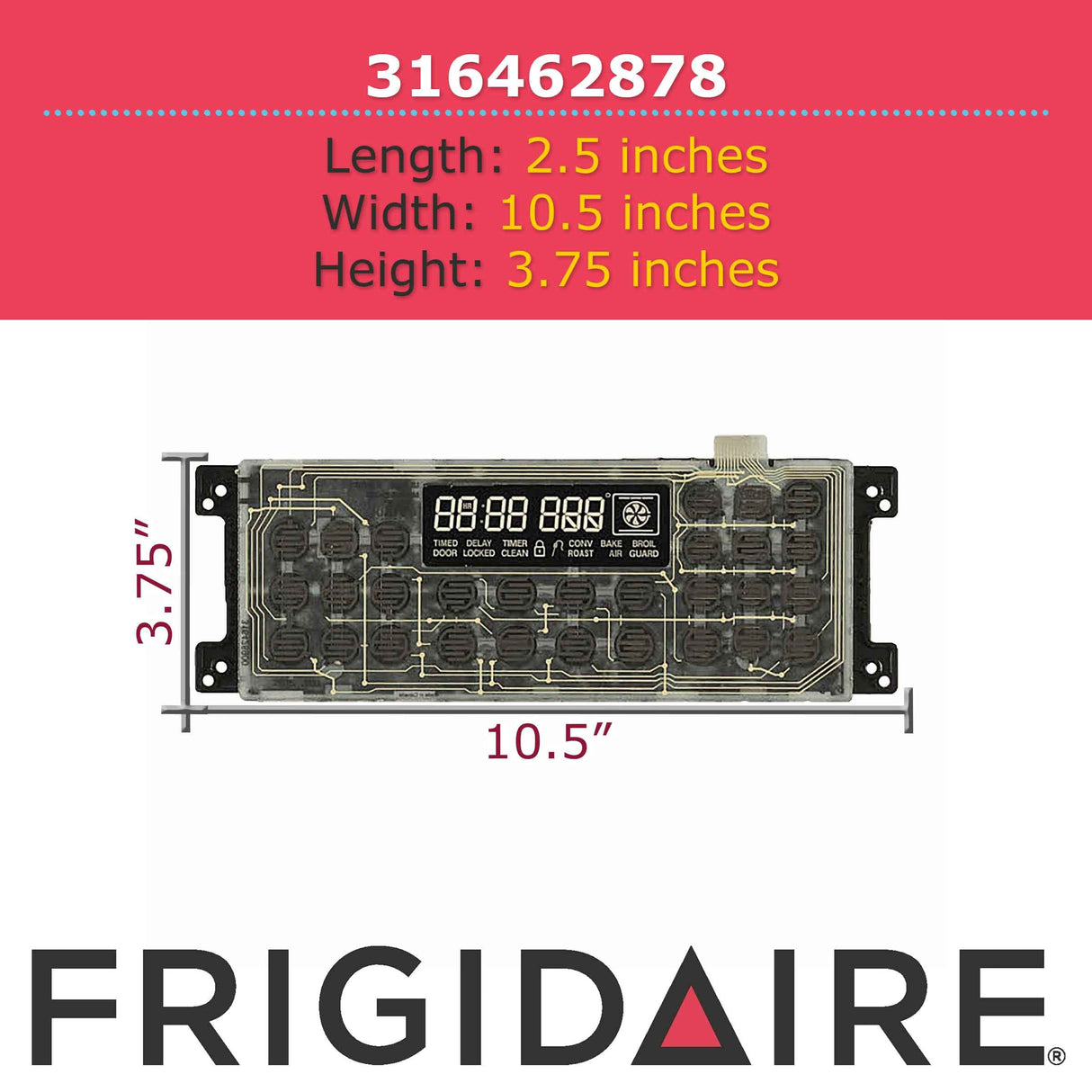 Frigidaire 316462878 Oven Control Board, 1", Black