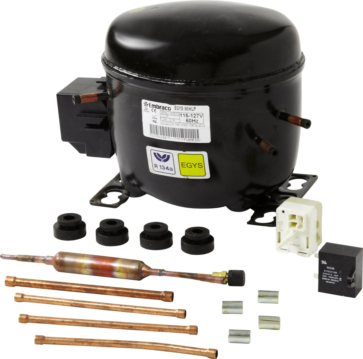 Whirlpool W10309990 Compressor, Black
