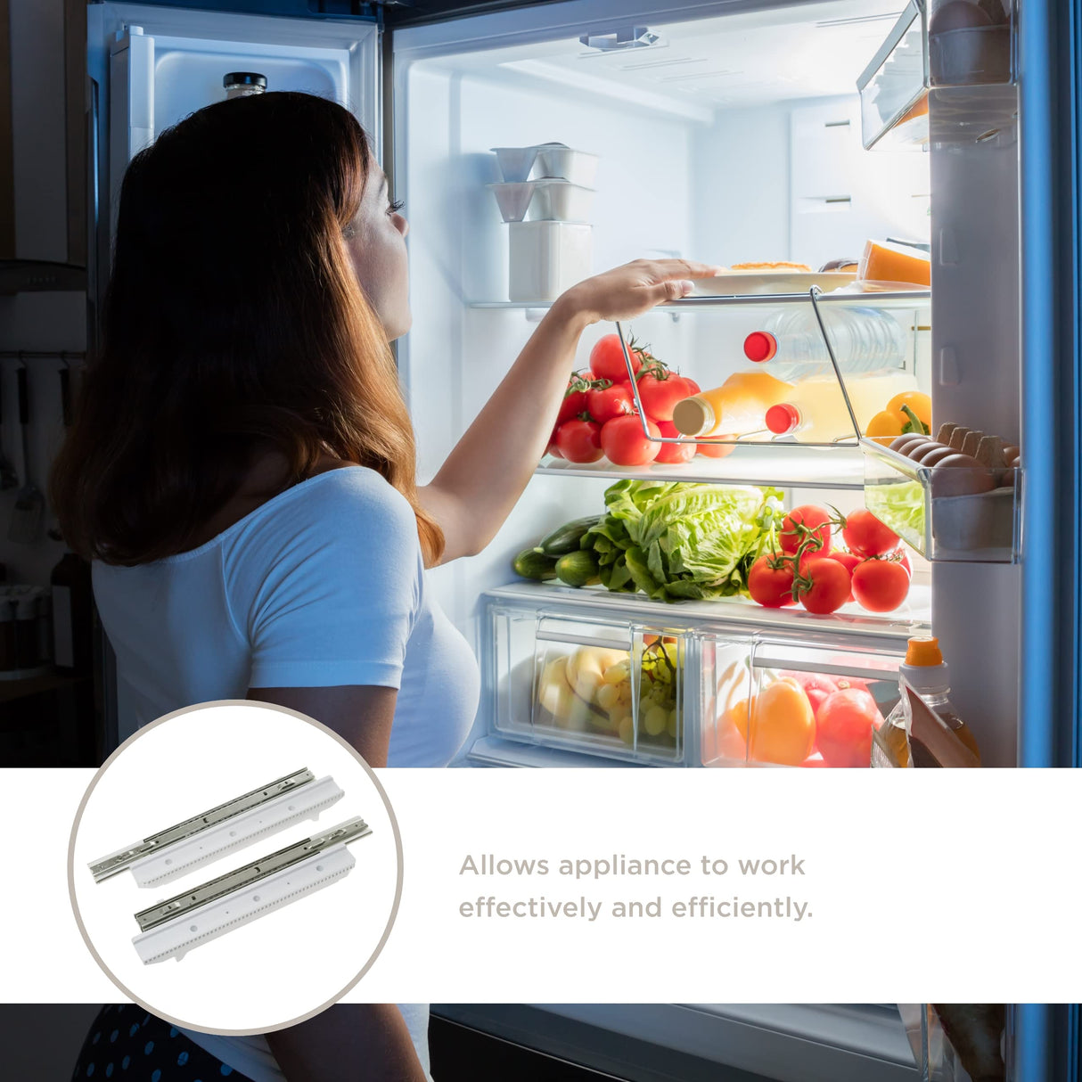 GE WR49X20767 Refrigerator Freezer Drawer Slide Rail