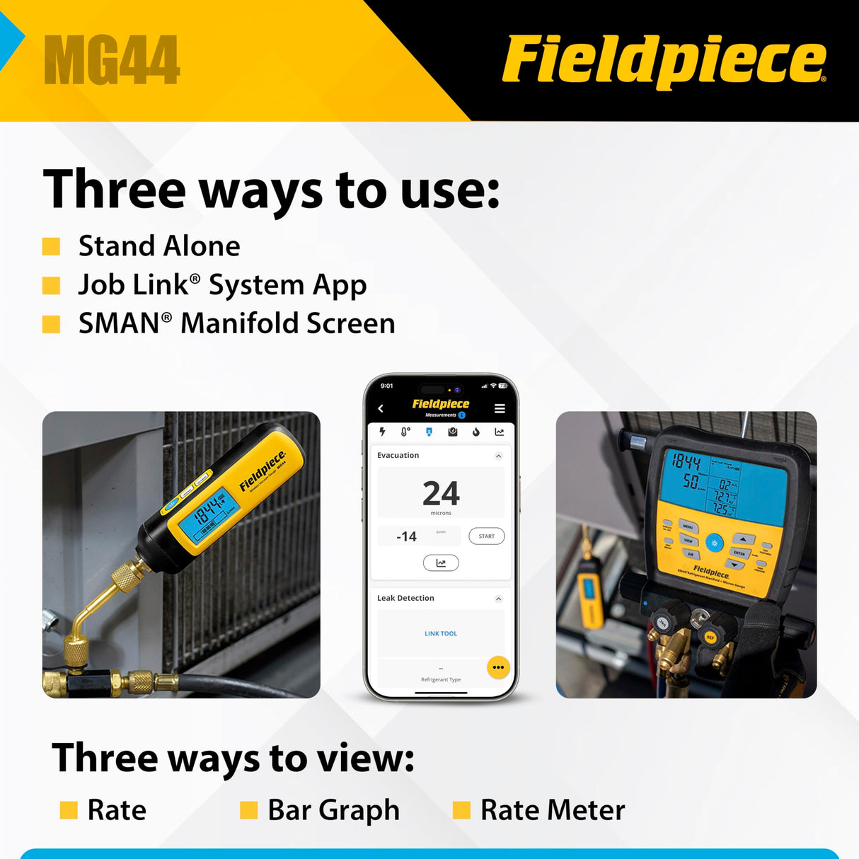 Fieldpiece MG44 - Wireless Vacuum Gauge