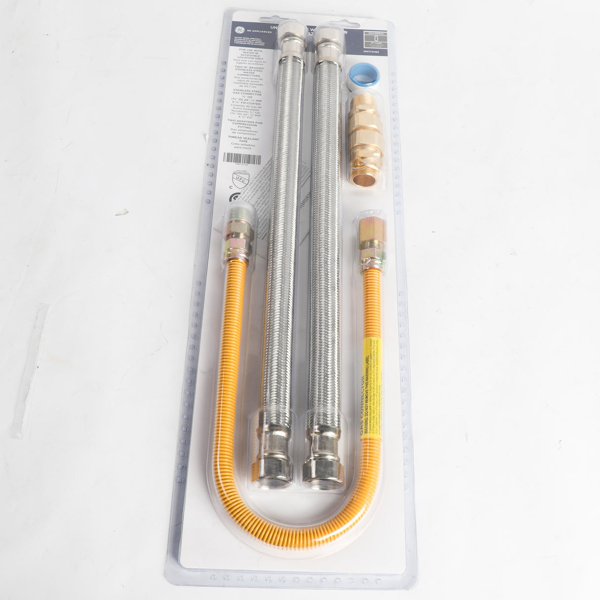 GE PM77X102 Genuine OEM 18 Braided Gas Wh Connector Kit