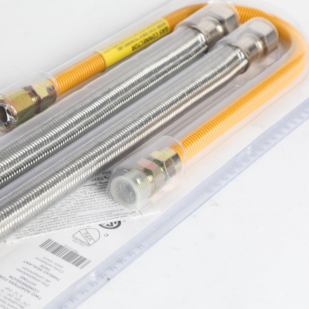 GE PM77X102 Genuine OEM 18 Braided Gas Wh Connector Kit