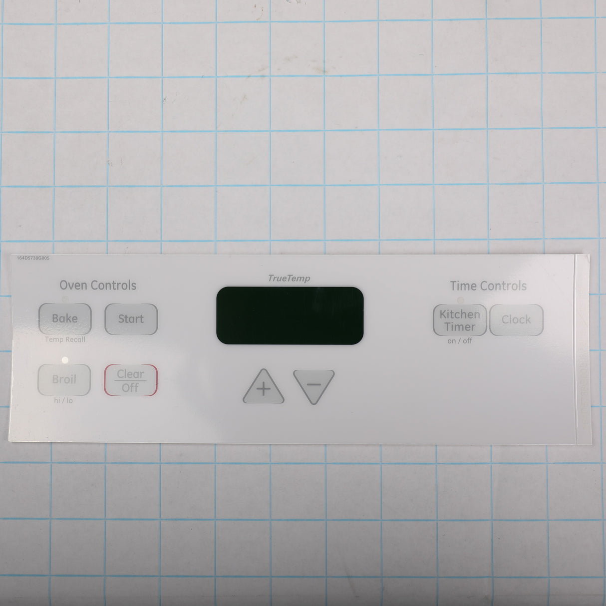 GE WB27T11090 Genuine OEM Faceplate Graphics Asm