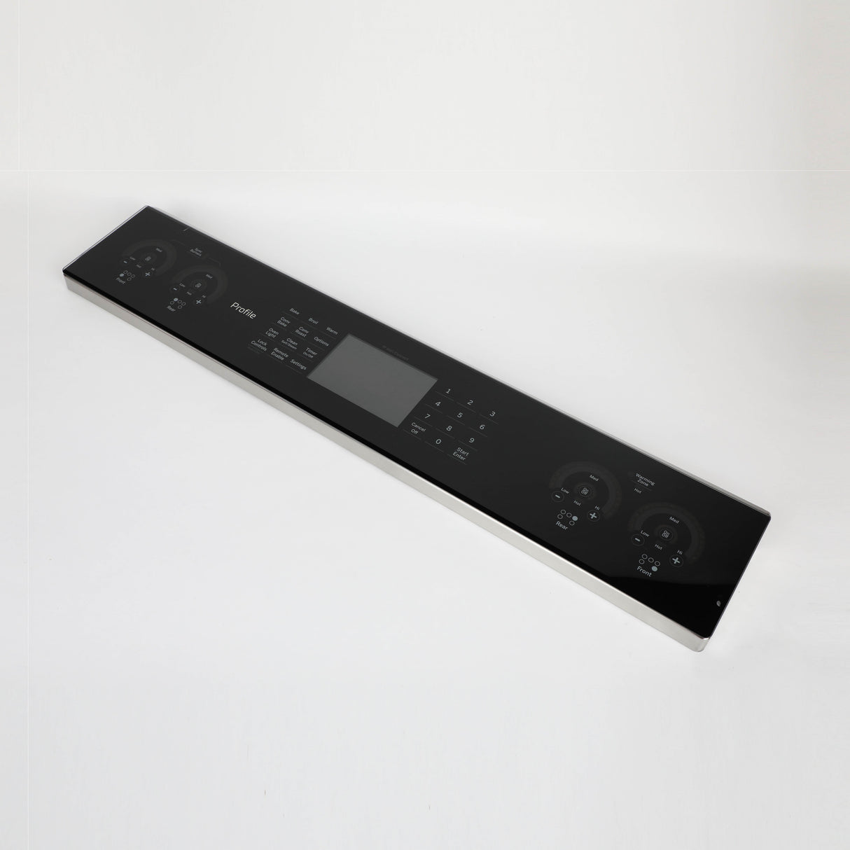 GE WB27X33633 Genuine OEM Black Stainless Control Panel Overlay W/