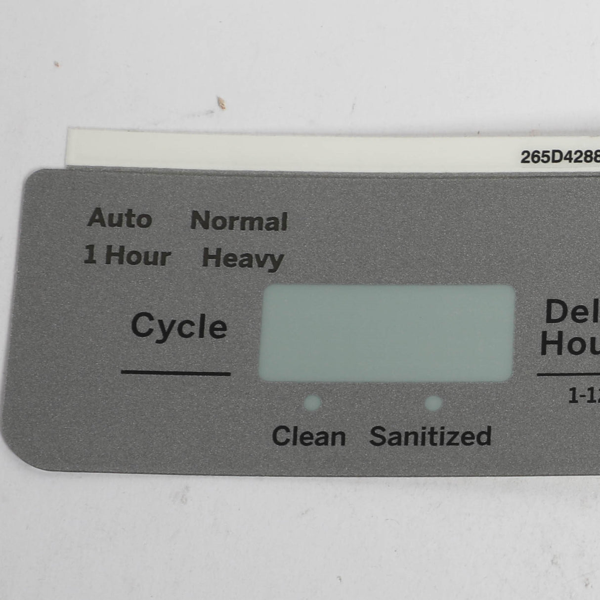 GE WD34X29863 Genuine OEM Gray Control Panel Overlay