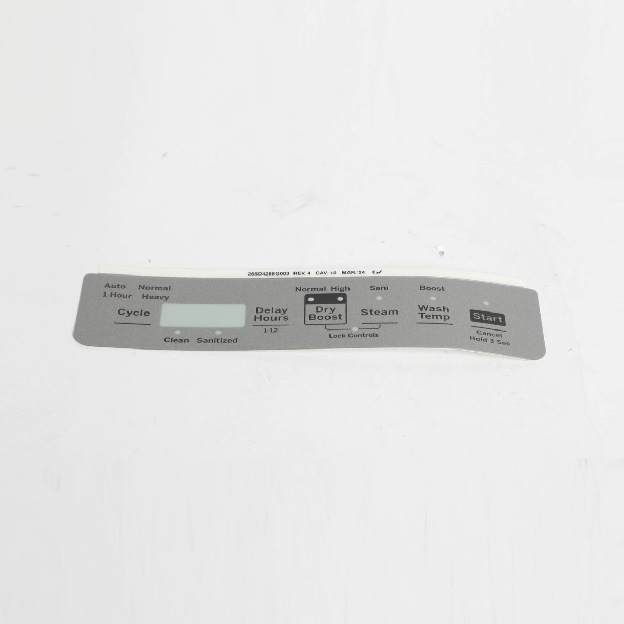 GE WD34X29863 Genuine OEM Gray Control Panel Overlay