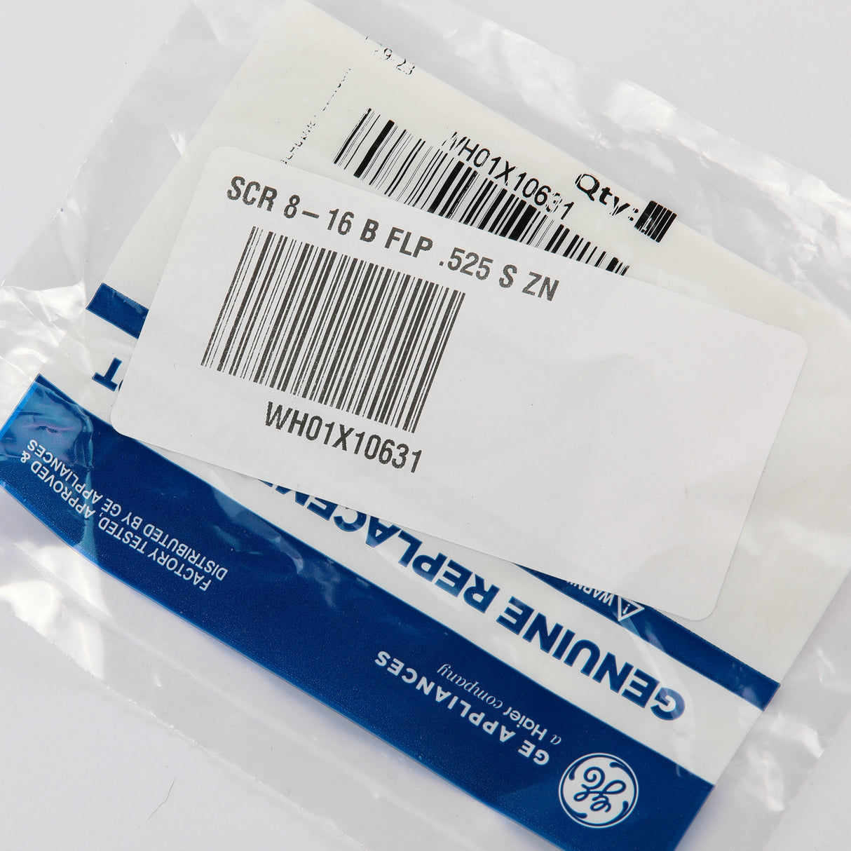 GE WH01X10631 Genuine OEM Scr 8-16 B Flp .525 S Zn