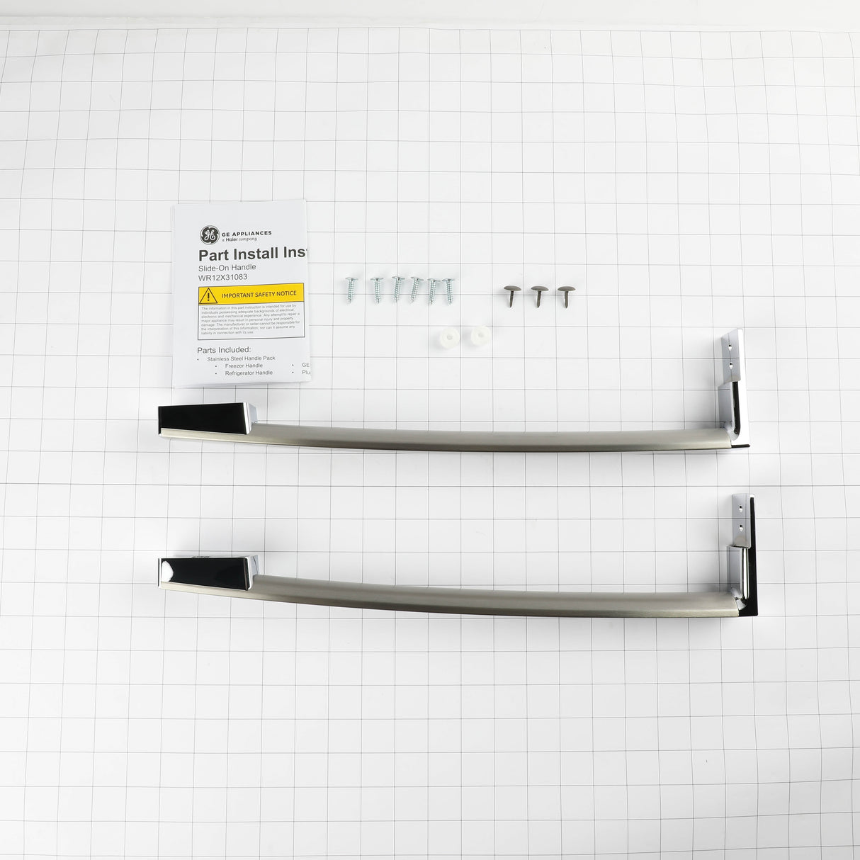 GE WR12X39565 Genuine OEM Silver Handle Pack Assembly