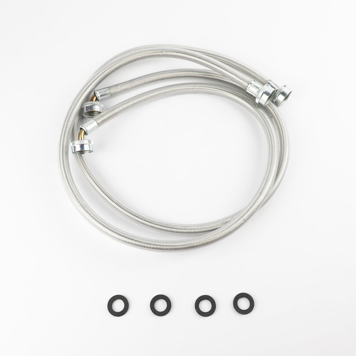 GE WX14X10017 Genuine OEM 2Pk-Plymr Coated 4' Washer Hoses 90 Elbow