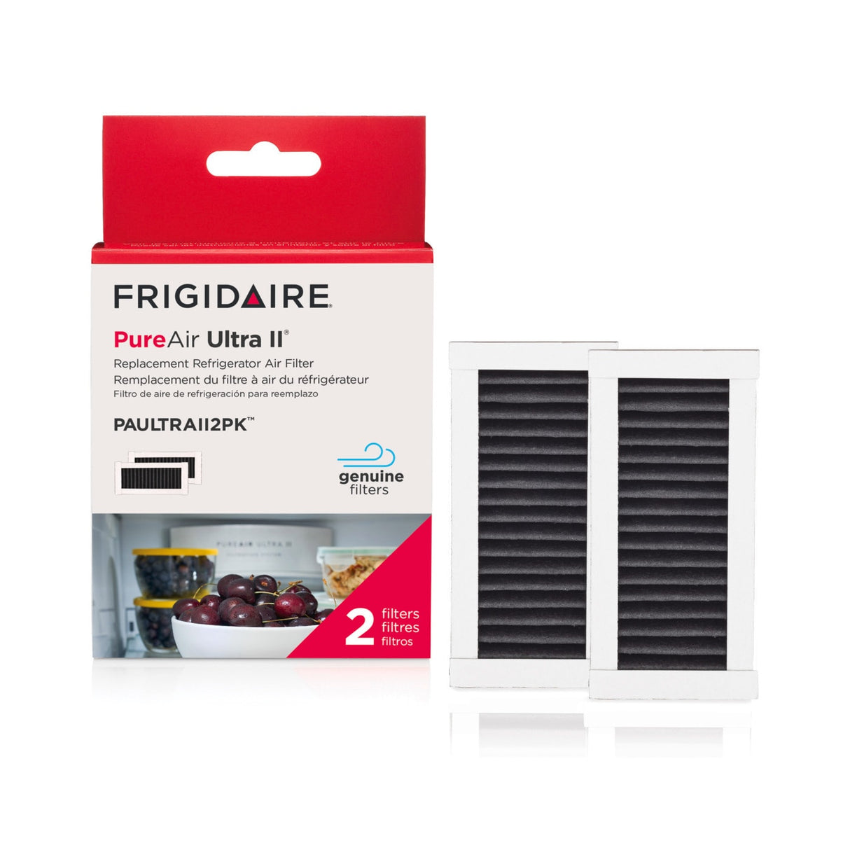 Frigidaire PAULTRAII2PK PureAir Ultra II 2 Pack Air Filter, 2 Count (Pack of 1)