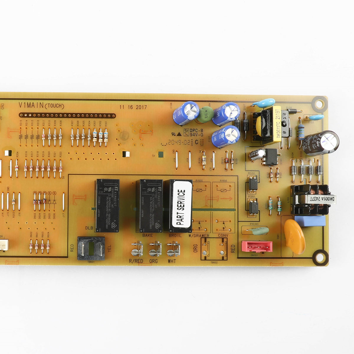 Samsung DG92-01107A Range Oven Main Control Board + Display, PCB
