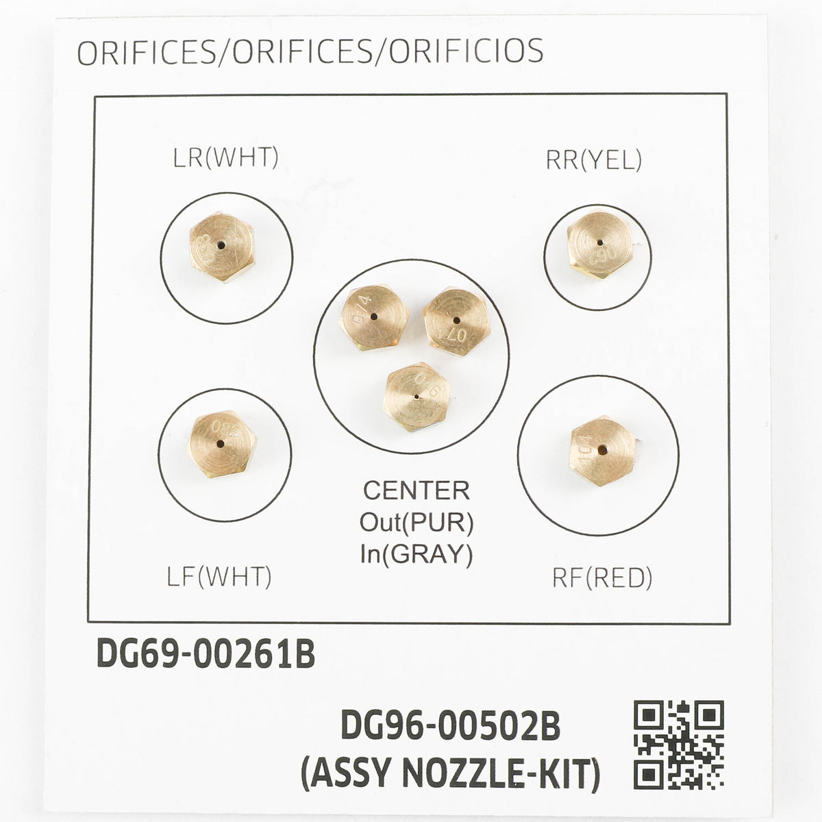 Samsung DG96-00502B Genuine OEM Assembly Nozzle Kit