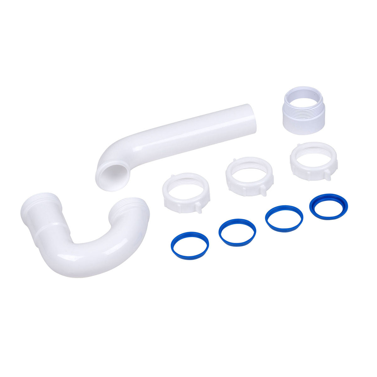 1-1/2" P-Trap w/Threaded PVC Adapter & Reversible J-Bend
