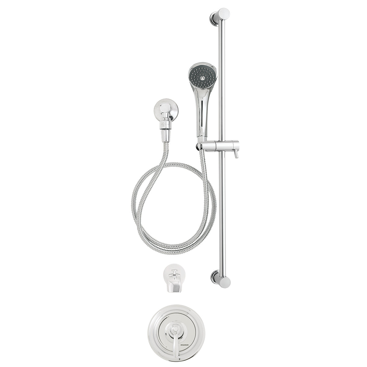 Speakman SLV-5050 SentinelPro Trim, Shower and Tub Package (Valve not included) Polished Chrome Finish - 2.5 GPM