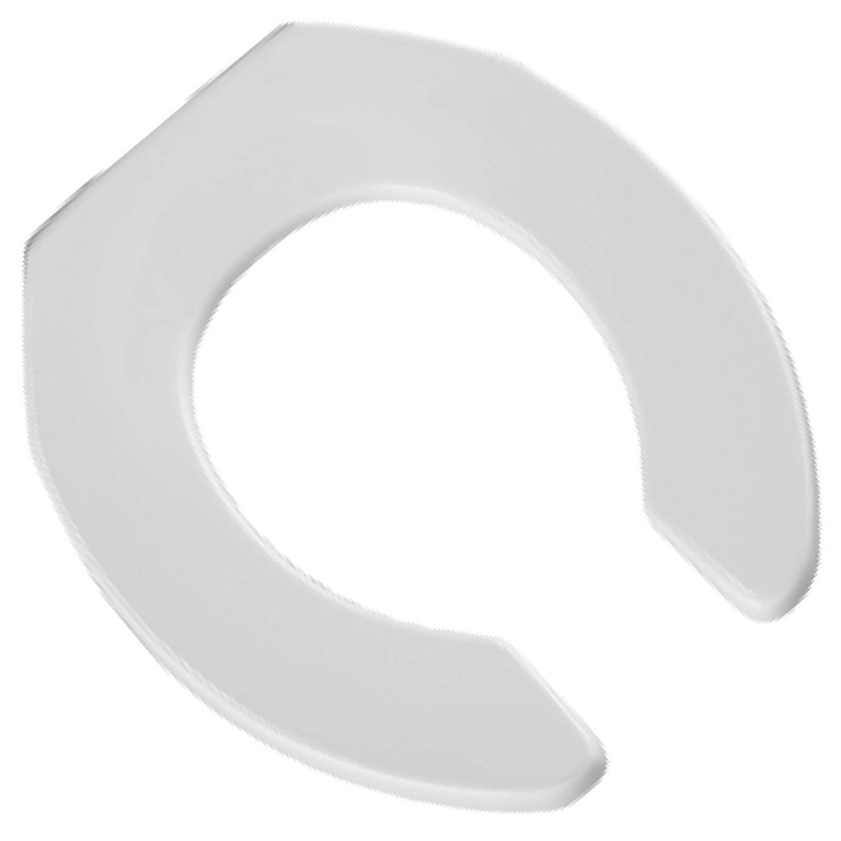 Bemis 955SSCT Heavy-Duty Open Front Round Plastic Toilet Seat Without Cover, White