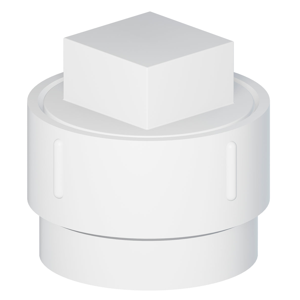 Tigre 105-X-3242 4 x 4" Spigot x FPT PVC SCH 40 DWV Cleanout Adapter with Plug White