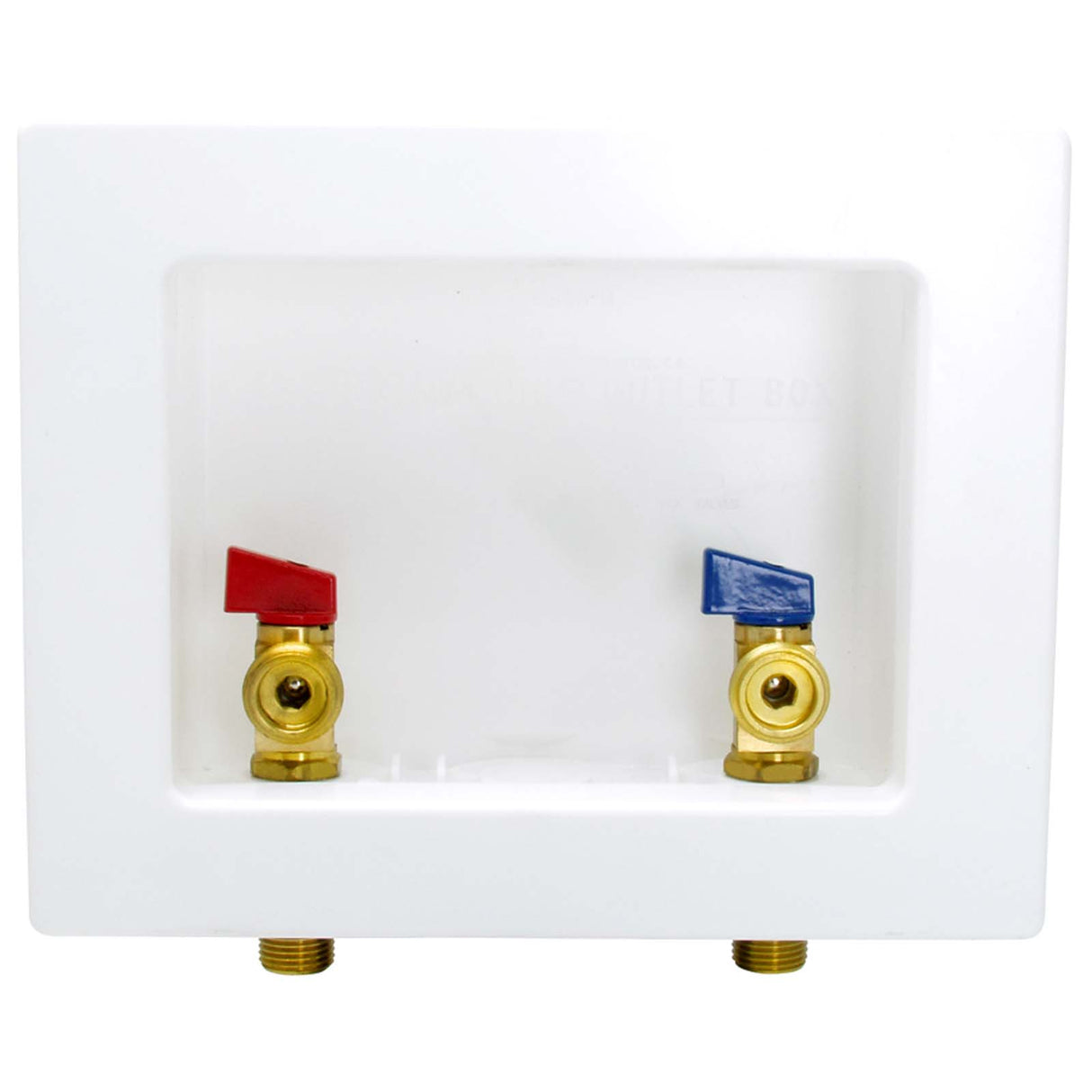 1/2" Sweat Universal Outlet Box with 1/4 Turn Valve Plastic White