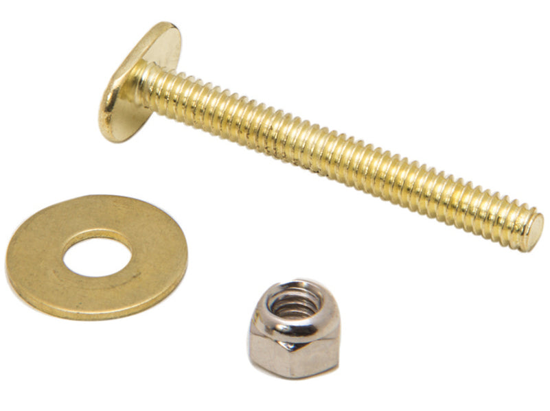 PlumbMaster Approved 43804 Solid Brass Quality Closet Bolt (Individual), 5/16" Diameter x 3-1/2" Length