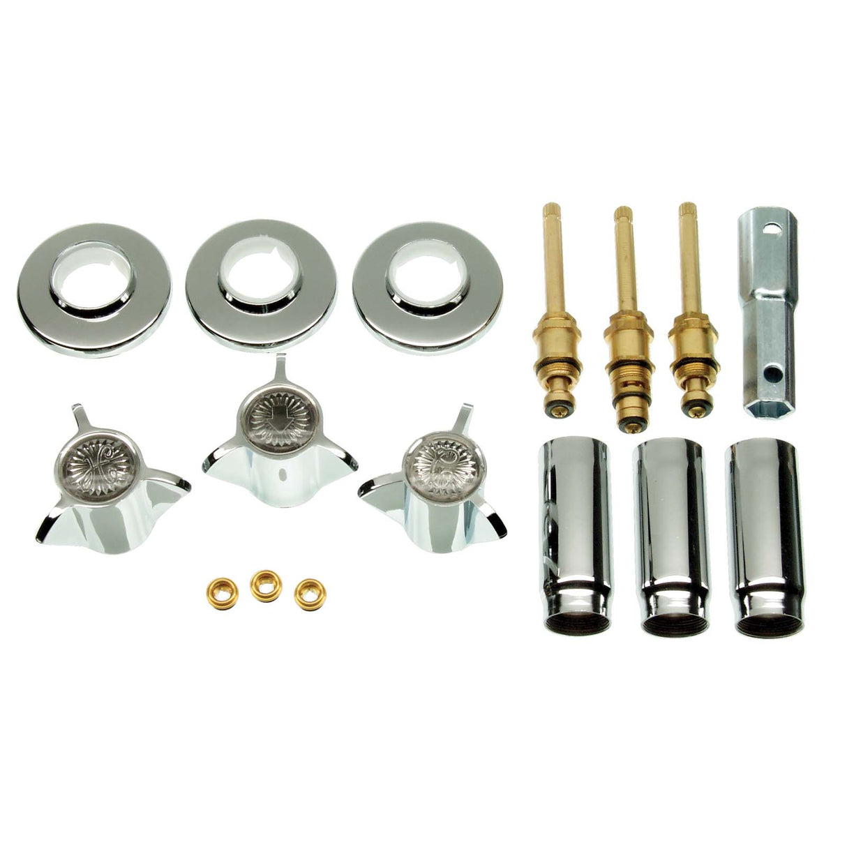 3-Handle Remodeling Trim Kit For Sayco Tub and Shower