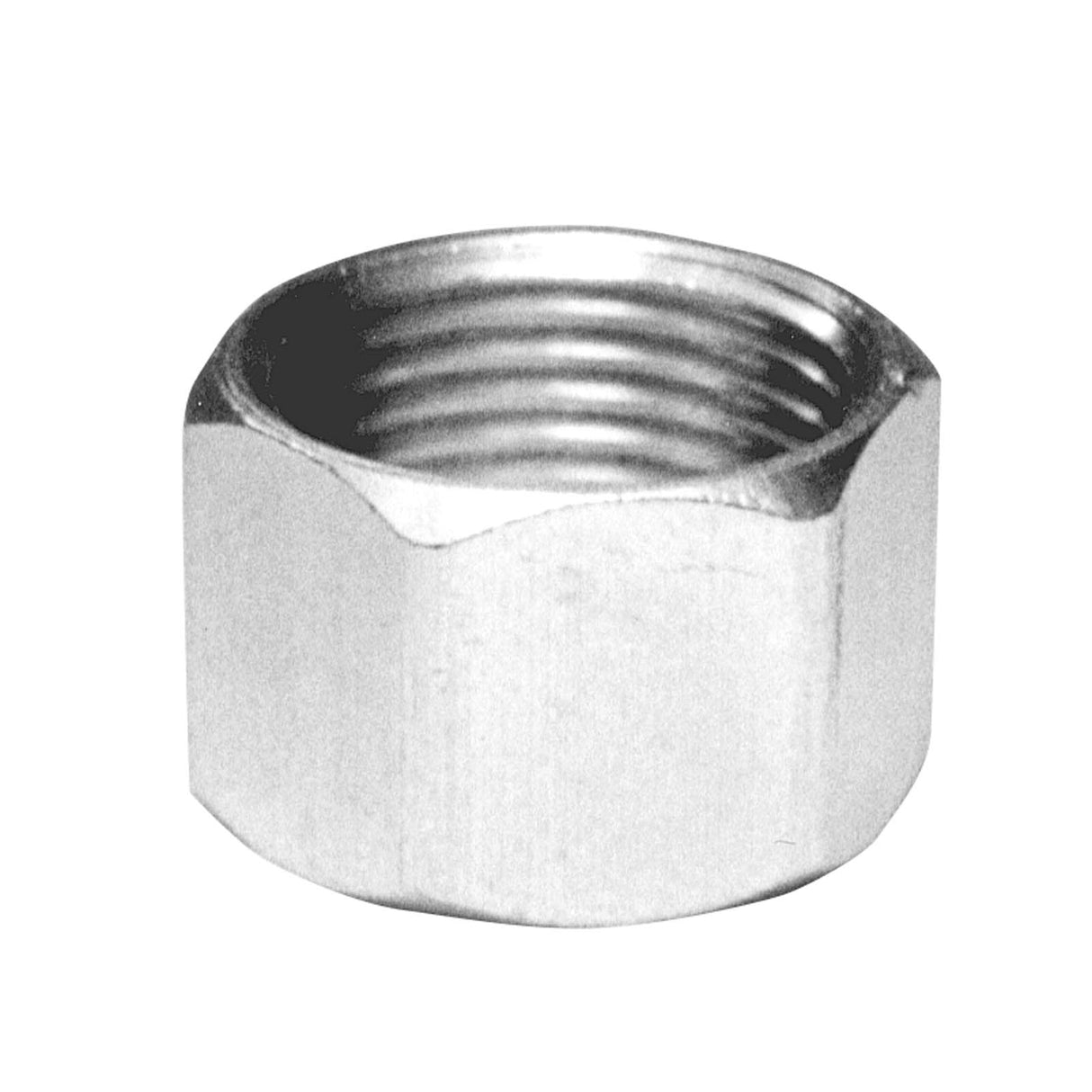 PlumbMaster Approved 52050W 5/8" OD Comp Brass Nut, Chrome Plated
