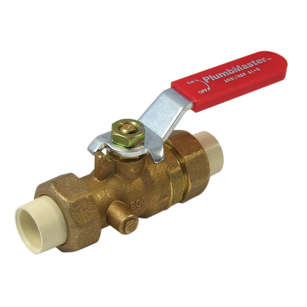 Sioux Chief 648-CG3FPD 3/4" Solder Brass (Lead Free) 2-Way 1/4-Turn Full-Port Ball Valve with Drain