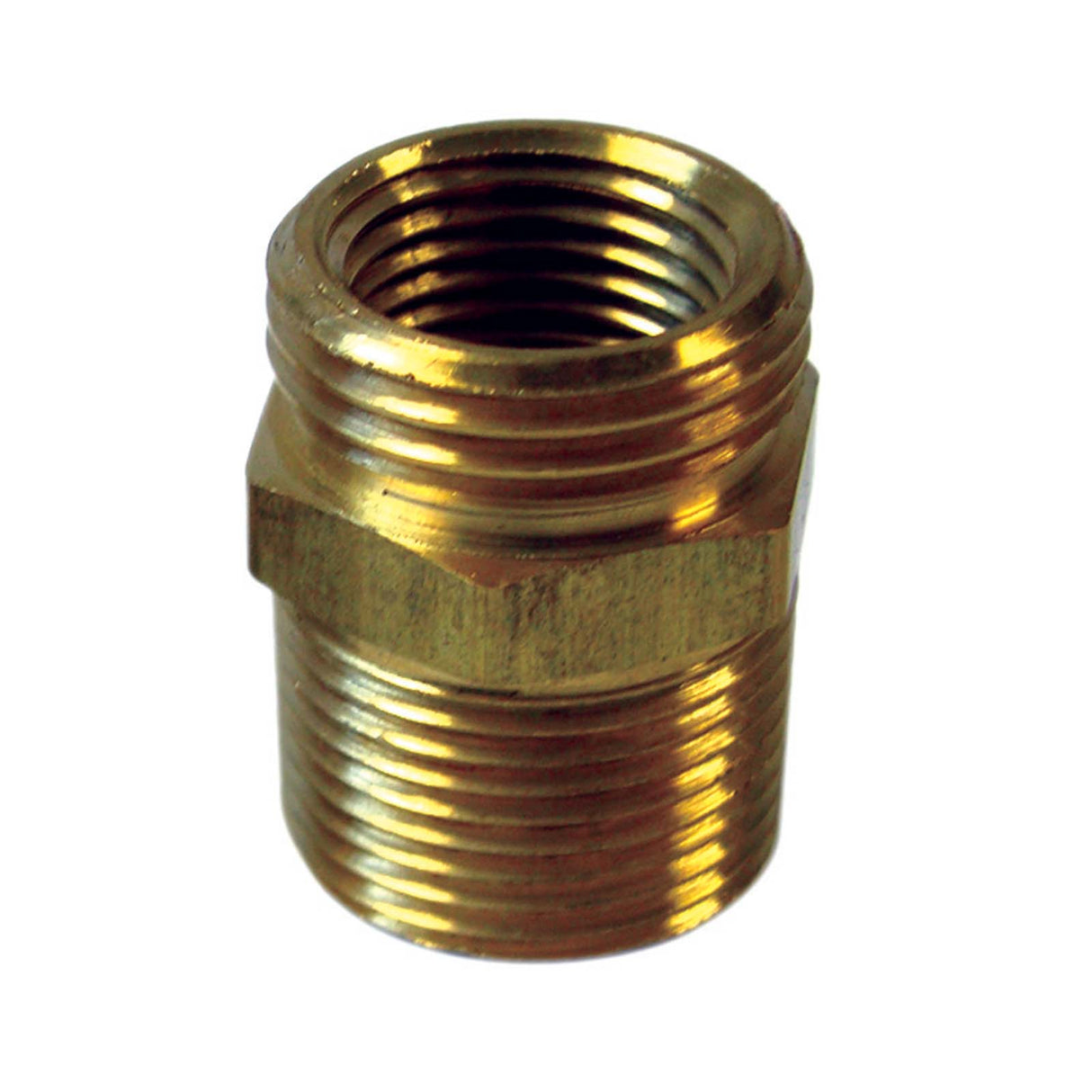 PlumbMaster Approved 94564 3/4" MHT x 3/4" MIP (1/2" FIP) Brass Connector