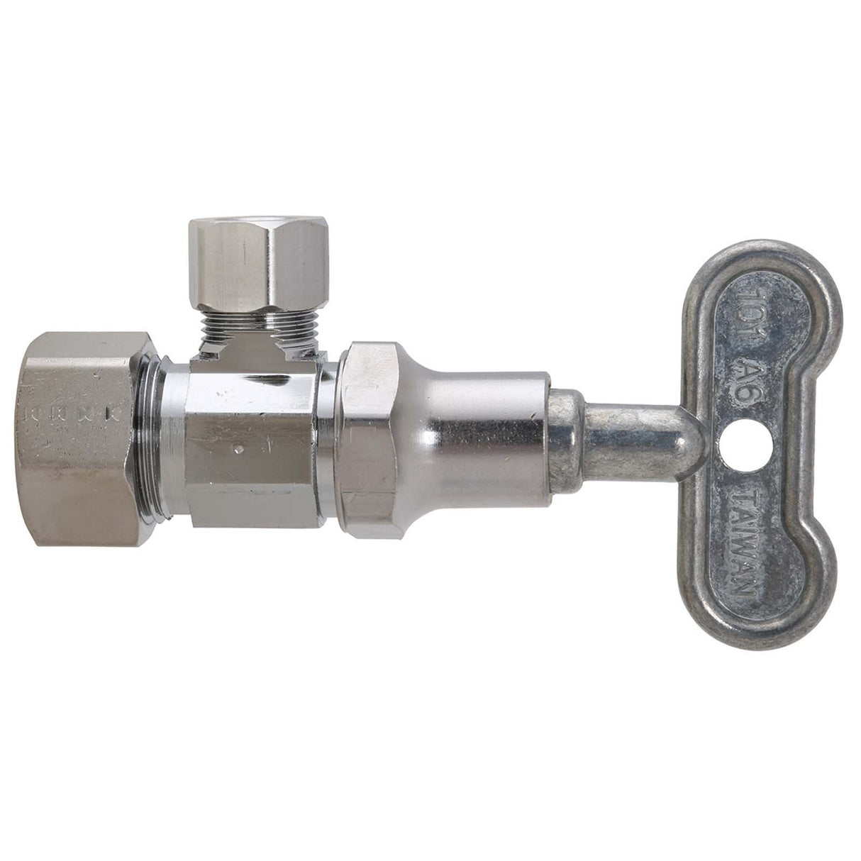BrassCraft SCR19X C 1/2" x 3/8" Chrome Plated Brass (Lead Free) Encore Multi-Turn Angle Stop