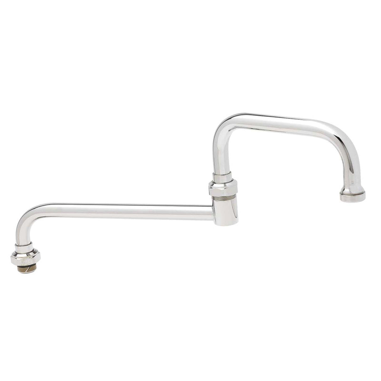 T&S 068X Brass Double Joint Swing Nozzle, 18" Reach, 4-5/16" Height, Chrome Plated