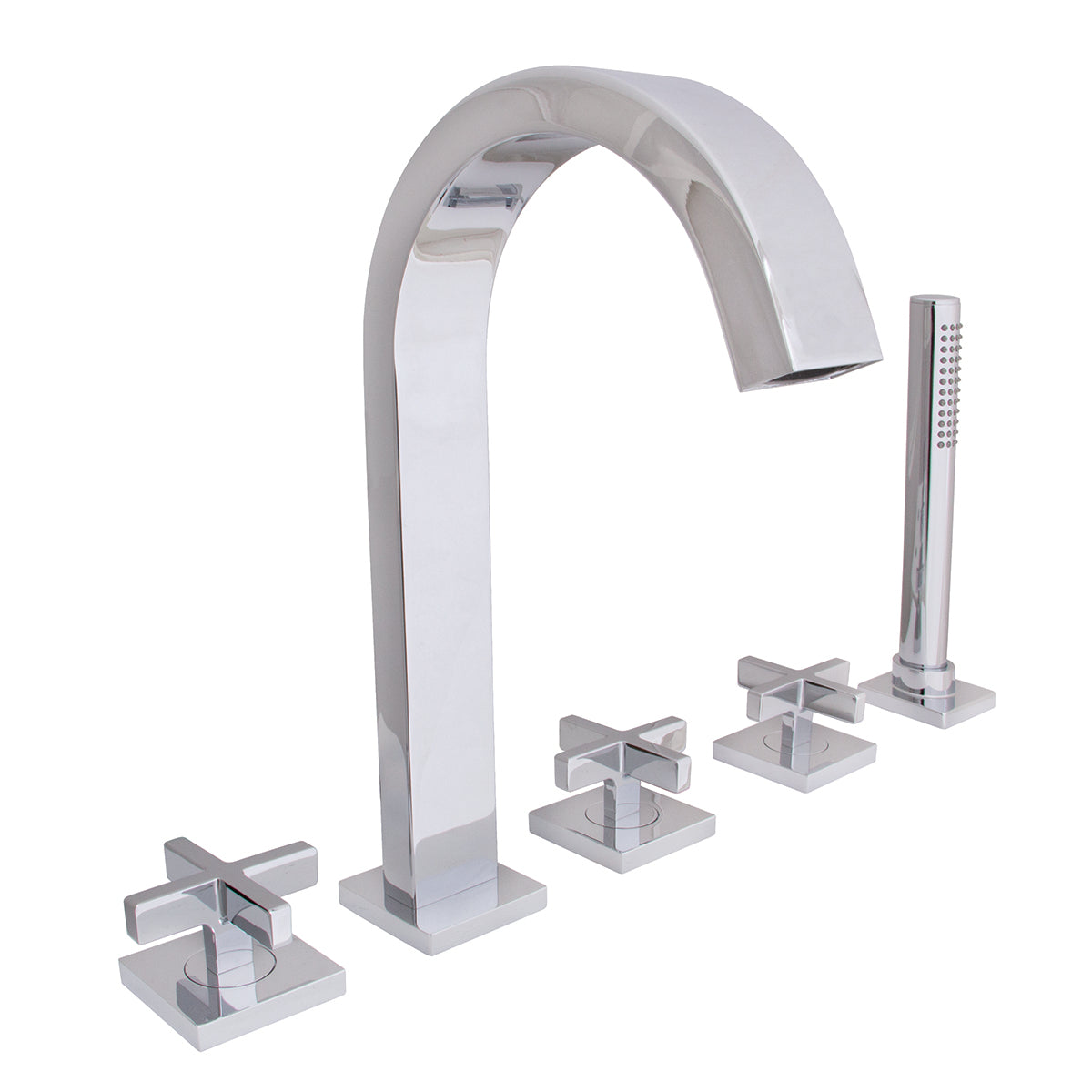 SB-2531 Lura 5-Hole Roman Tub Faucet with Cross Handles PC