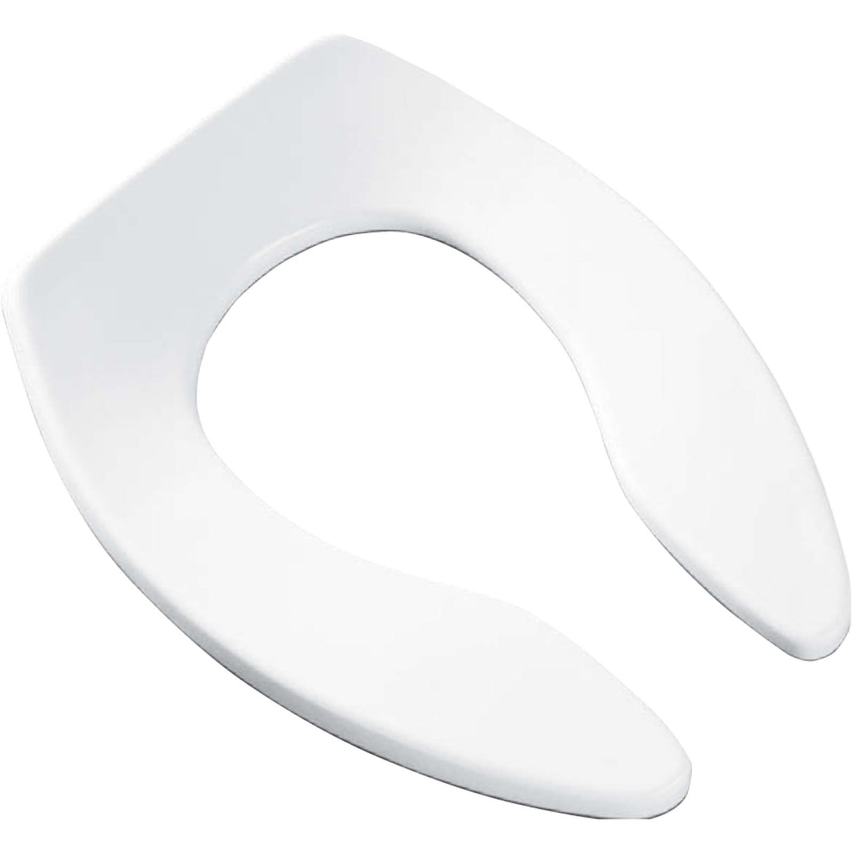 Bemis 1655CT Extra Heavy-Duty Open Front Elongated Plastic Toilet Seat without Cover, White