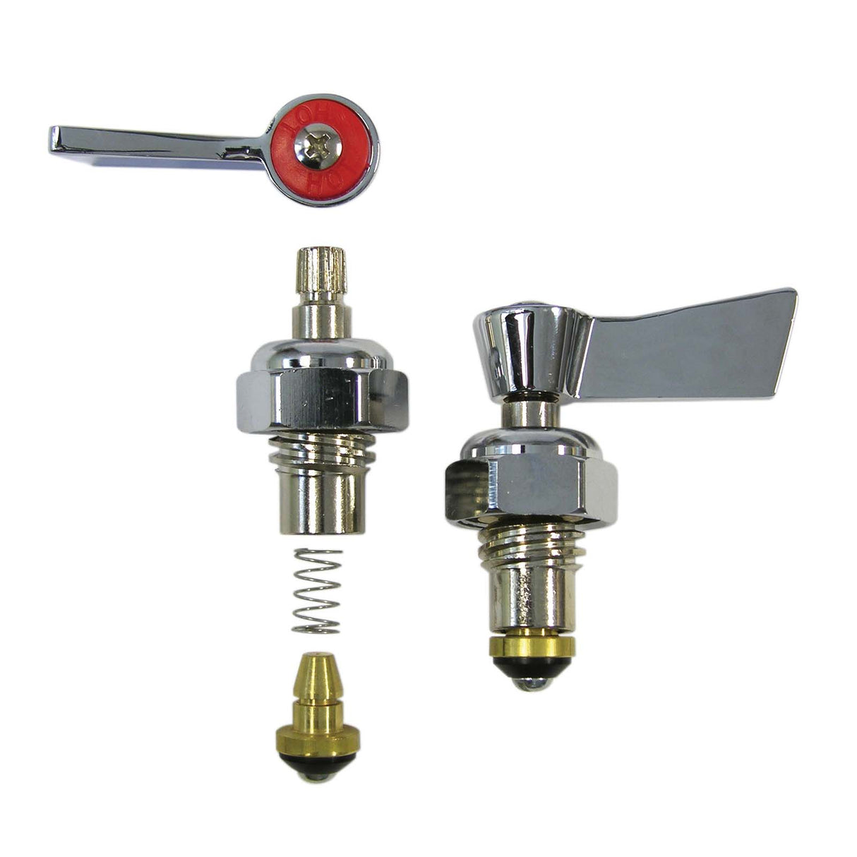 PlumbMaster Approved 07612 Stem Pair with Bonnets and Checks with Handle (Pair) for Fisher Base Control Valves and Dual Control Valve