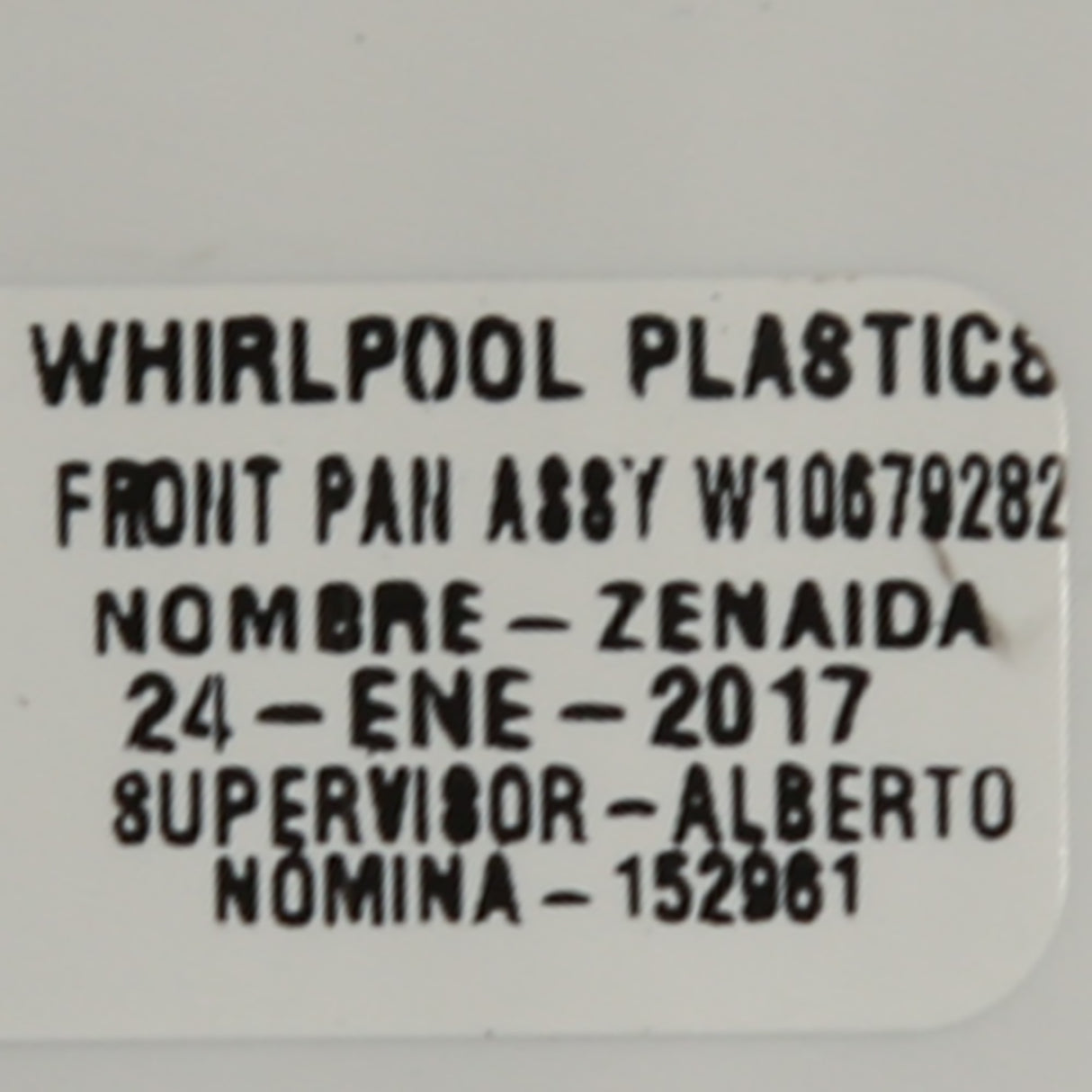 Whirlpool W10861754 Genuine OEM Bin Freezr