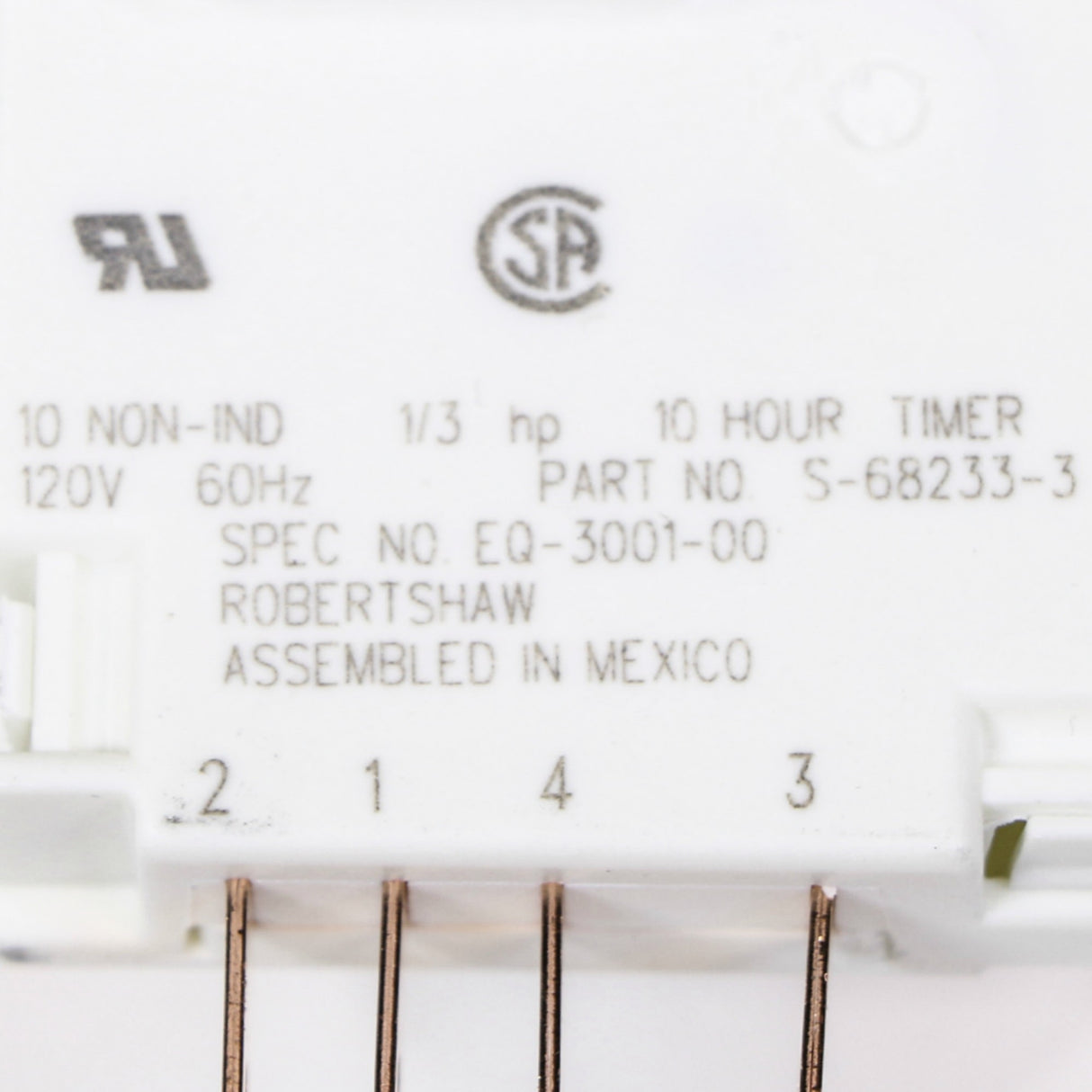 Whirlpool WP68233-3 Genuine OEM Timer Def