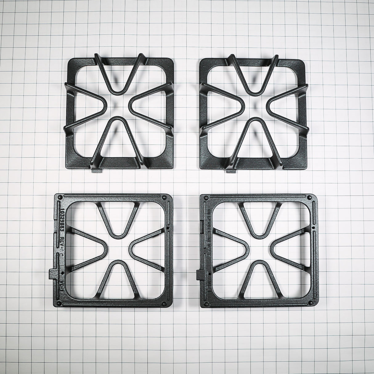 Whirlpool W10333861A Genuine OEM Grates Set Of4 Whetstone
