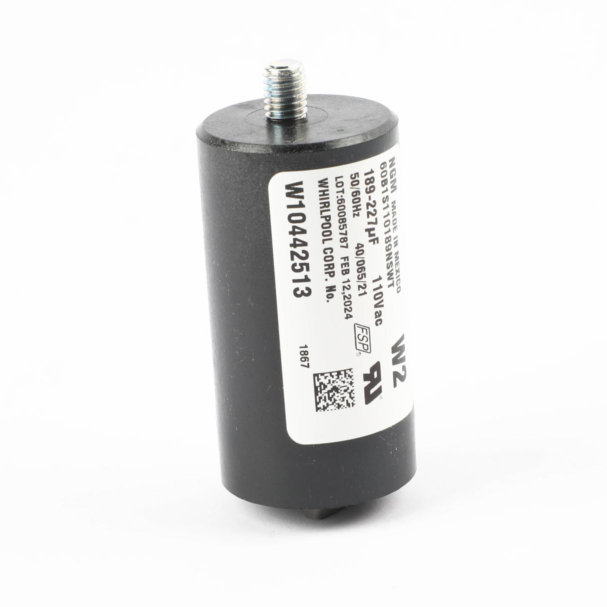 Whirlpool W10442513 Genuine OEM Capacitor
