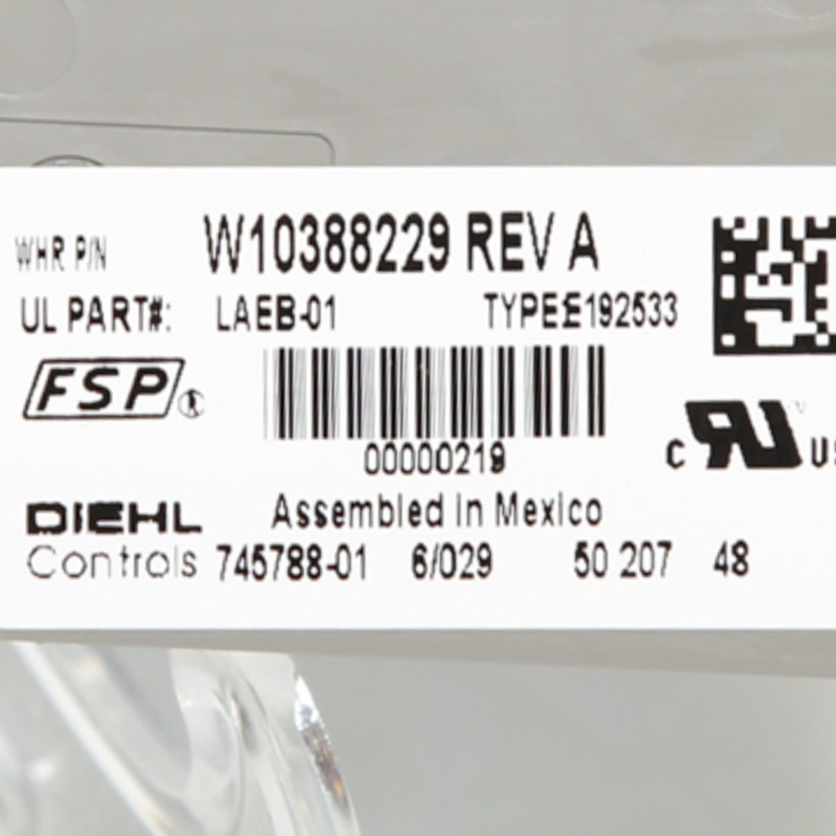 Whirlpool WPW10388229 Genuine OEM Control Electronic