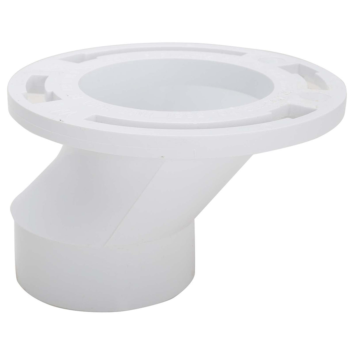 IPS Corp 86180 White PVC Offset Closet Flange, 4" Dia x 3" Height