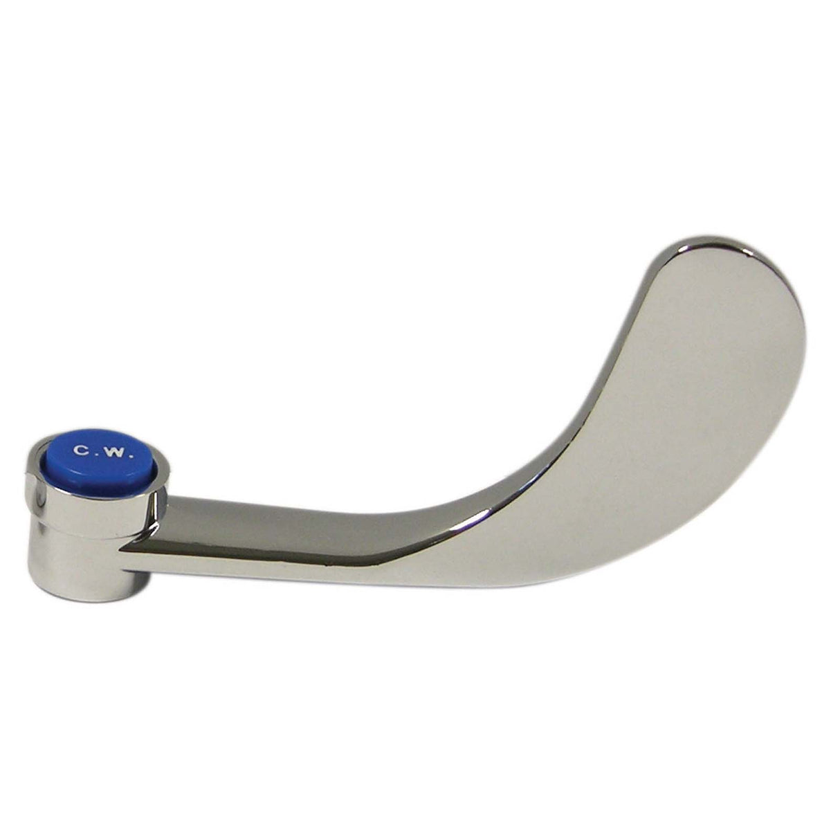 PlumbMaster Approved 16312 Polished Chrome Metal Cold Blade Handle with Index Button for T&S Hospital Lavaratory Faucet, 4" L x 2-7/16" H