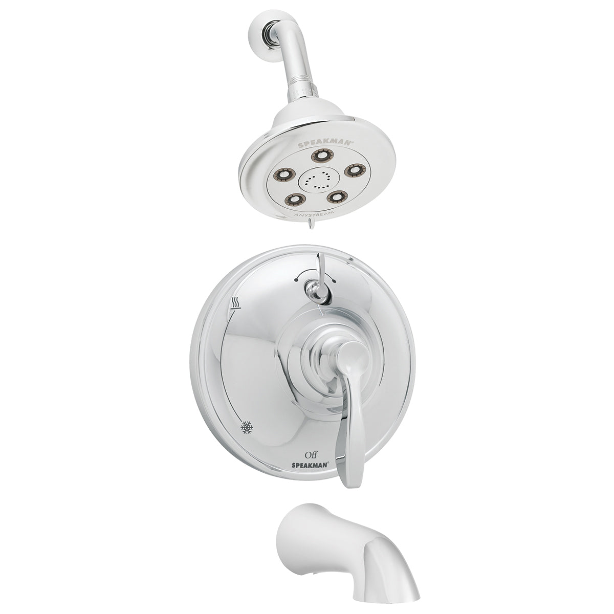 Speakman Chelsea SLV-10430 Diverter Trim, Shower and Tub Combination (Valve not included) Polished Chrome Finish - 2.5 GPM
