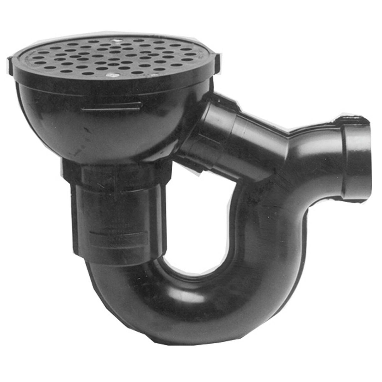 Sioux Chief 800-P 2" Hub WeldOne White PVC Solvent Weld Floor Drain with Integral P-Trap