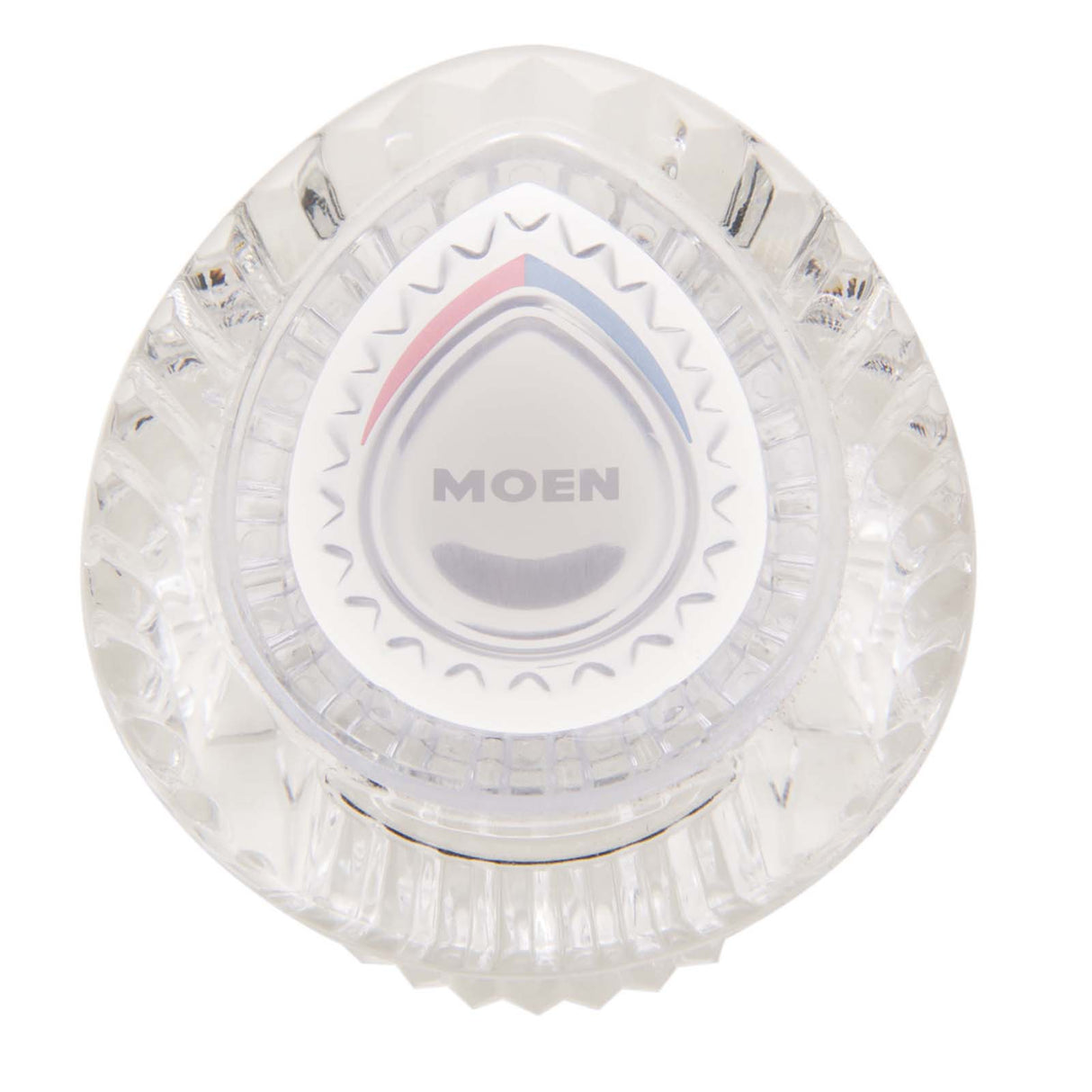Moen Chateau 96797 Clear Knob White/Chrome Insert Acrylic Knob Single Handle Kit for 2600A and 2700A Tub/Shower