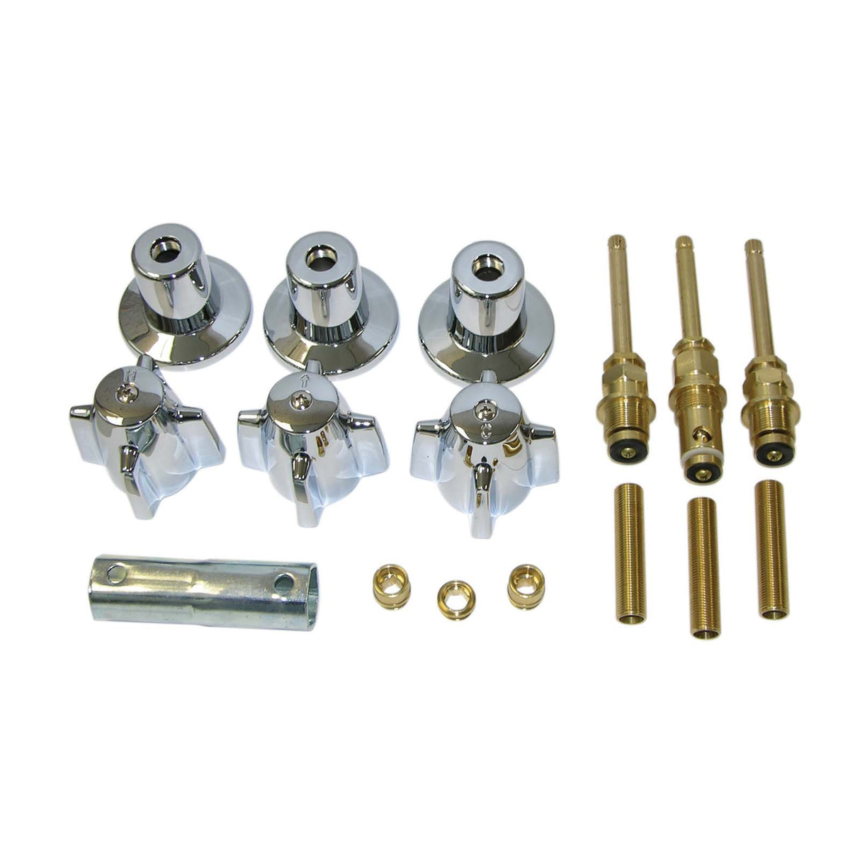 PlumbMaster Approved 39646 3-Handle Remodeling Trim Kit For Diverto Series Central Brass Tub & Shower