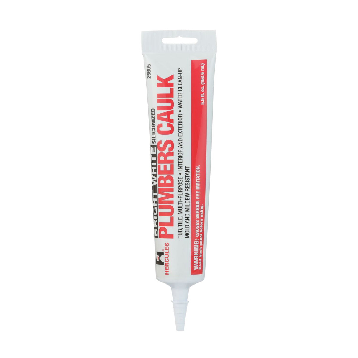 25605 Hercules Plumbers Caulk, 6 oz Tube, White