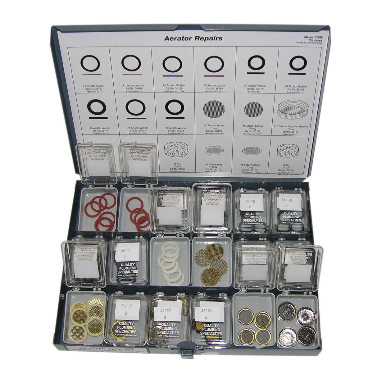 PlumbMaster Approved 37869NL #73 No-Lead Aerator Repair Stock-EZ Kit, 108 Pieces