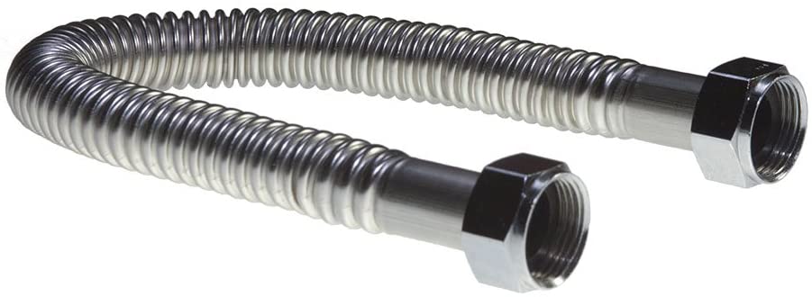3/4" FIP x 3/4" FIP x 24" L Corrugated Stainless Steel Full Port Water Heater/Softener Connector