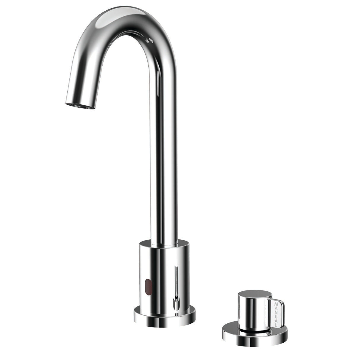 Sensorflo SF-9107 Gooseneck Battery Powered Sensor Faucet with Manual Override