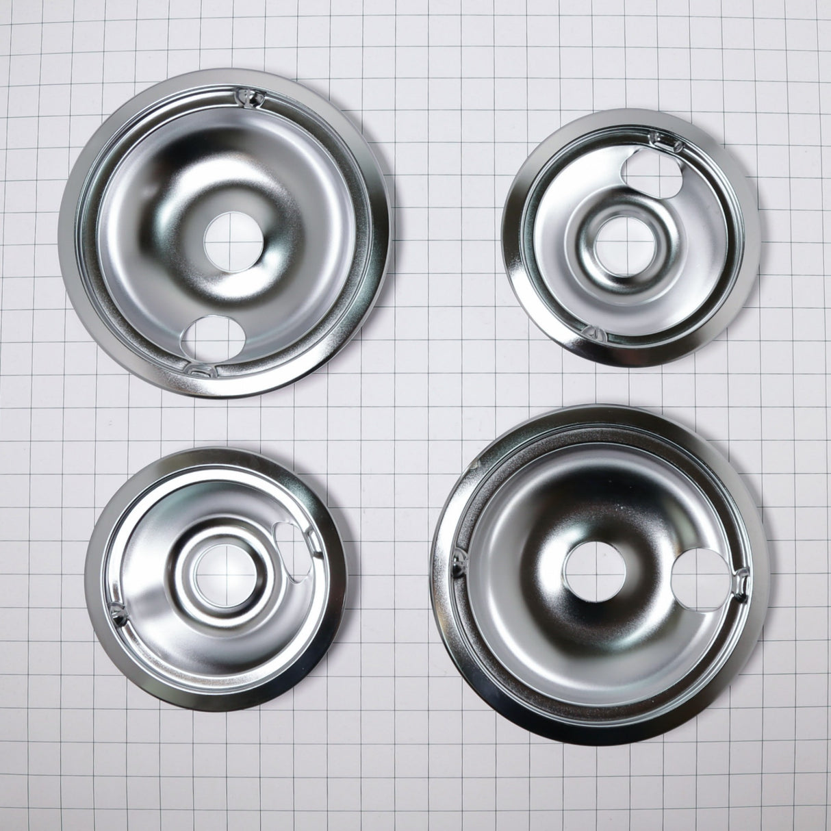 GE GE68C Genuine OEM Ge Chrome Drip Bowl - 4 Pack